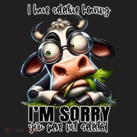 Funny Selective Hearing Sarcastic Cow Hat thumb 2