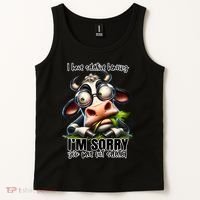 Funny Selective Hearing Sarcastic Cow Tank Top thumb 2