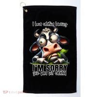 Funny Selective Hearing Sarcastic Cow Golf Towel thumb 0