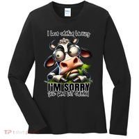 Funny Selective Hearing Sarcastic Cow Women's Long Sleeve Shirt thumb 0