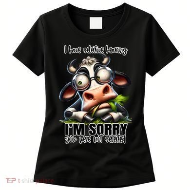 Funny Selective Hearing Sarcastic Cow Women's T-Shirt