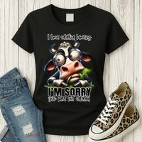 Funny Selective Hearing Sarcastic Cow Women's T-Shirt thumb 3