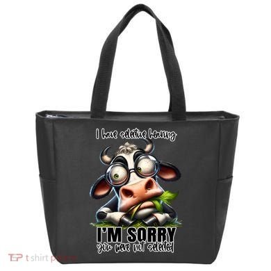 Funny Selective Hearing Sarcastic Cow Tote Bag