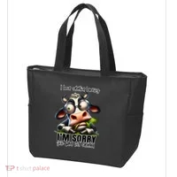 Funny Selective Hearing Sarcastic Cow Tote Bag thumb 3