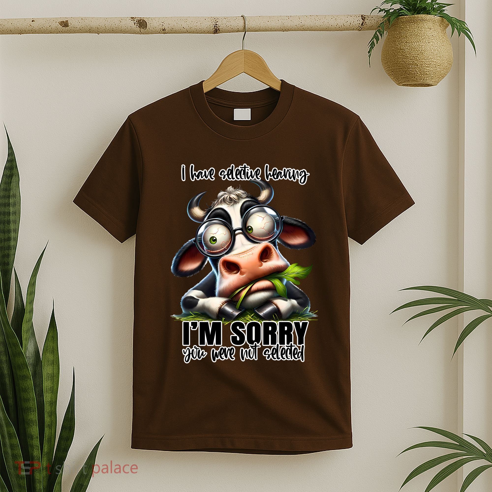 Funny Selective Hearing Sarcastic Cow T-Shirt