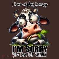 Funny Selective Hearing Sarcastic Cow Coaster thumb 2