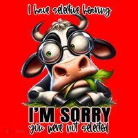 Funny Selective Hearing Sarcastic Cow Santa Hat thumb 1