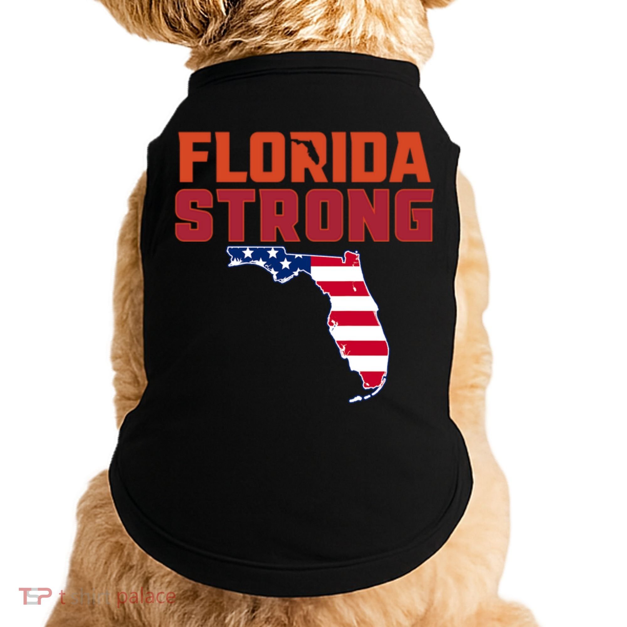 Florida Strong Hurricane Ian Support Florida American Flag Doggie Tank
