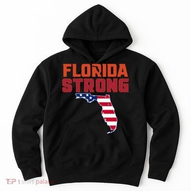 Florida Strong Hurricane Ian Support Florida American Flag Hoodie