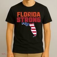 Florida Strong Hurricane Ian Support Florida American Flag T-Shirt thumb 3