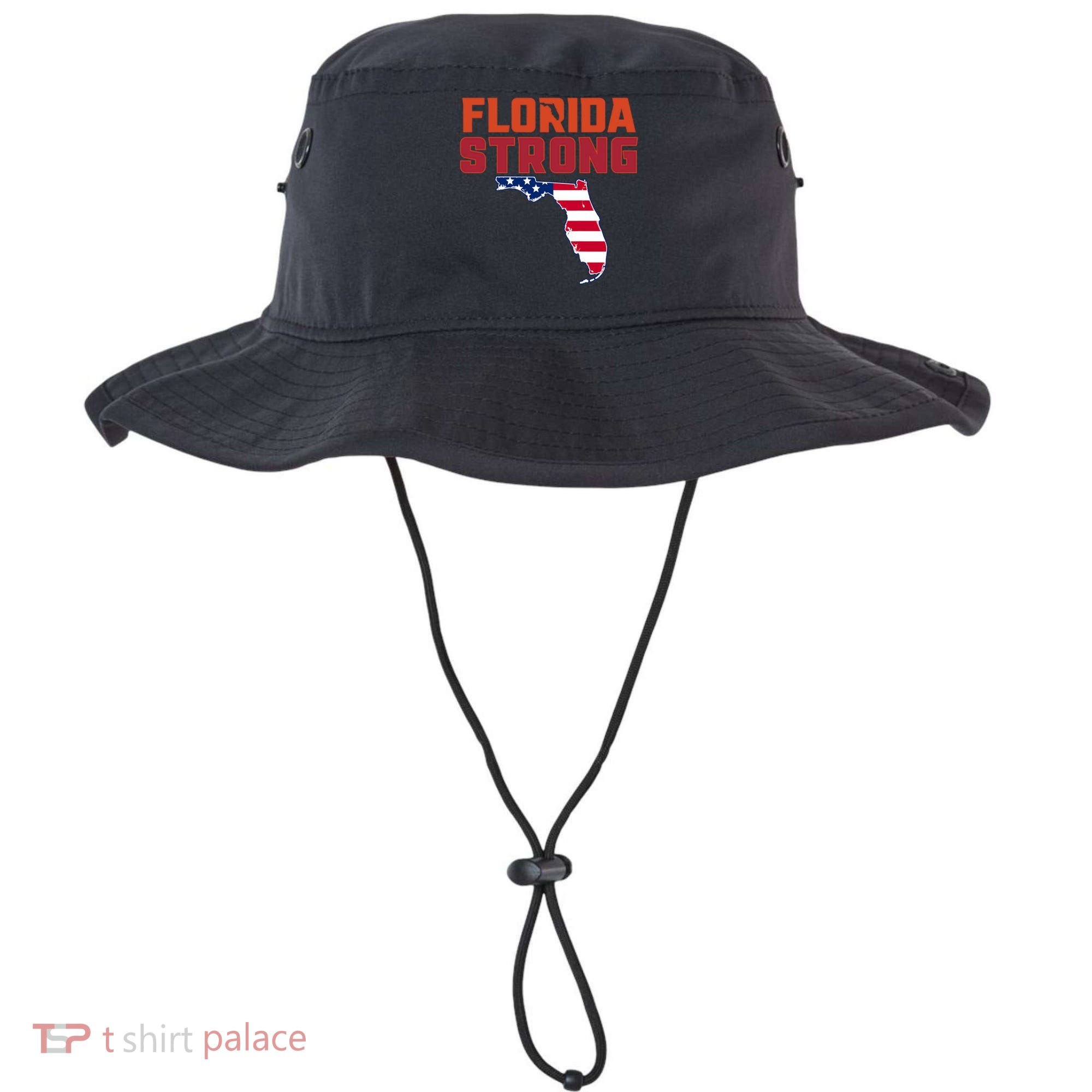 Florida Strong Hurricane Ian Support Florida American Flag Bucket Hat