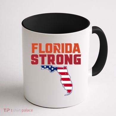 Florida Strong Hurricane Ian Support Florida American Flag Coffee Mug back