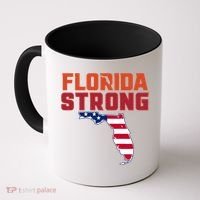 Florida Strong Hurricane Ian Support Florida American Flag Coffee Mug thumb 0