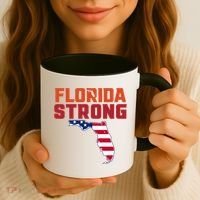 Florida Strong Hurricane Ian Support Florida American Flag Coffee Mug thumb 3