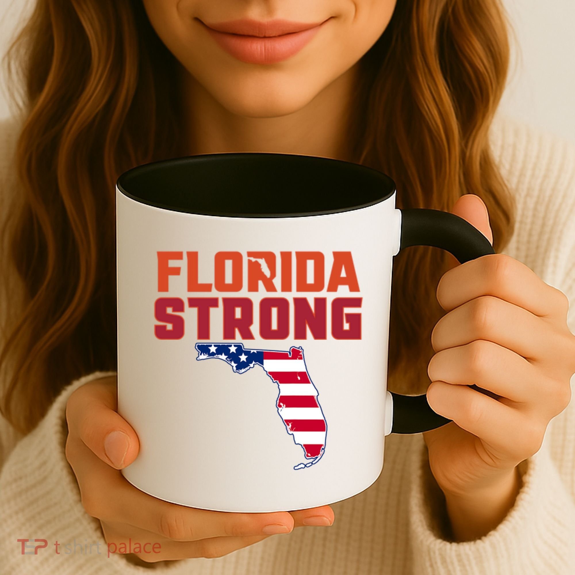 Florida Strong Hurricane Ian Support Florida American Flag Coffee Mug