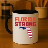 Florida Strong Hurricane Ian Support Florida American Flag Coffee Mug thumb 4