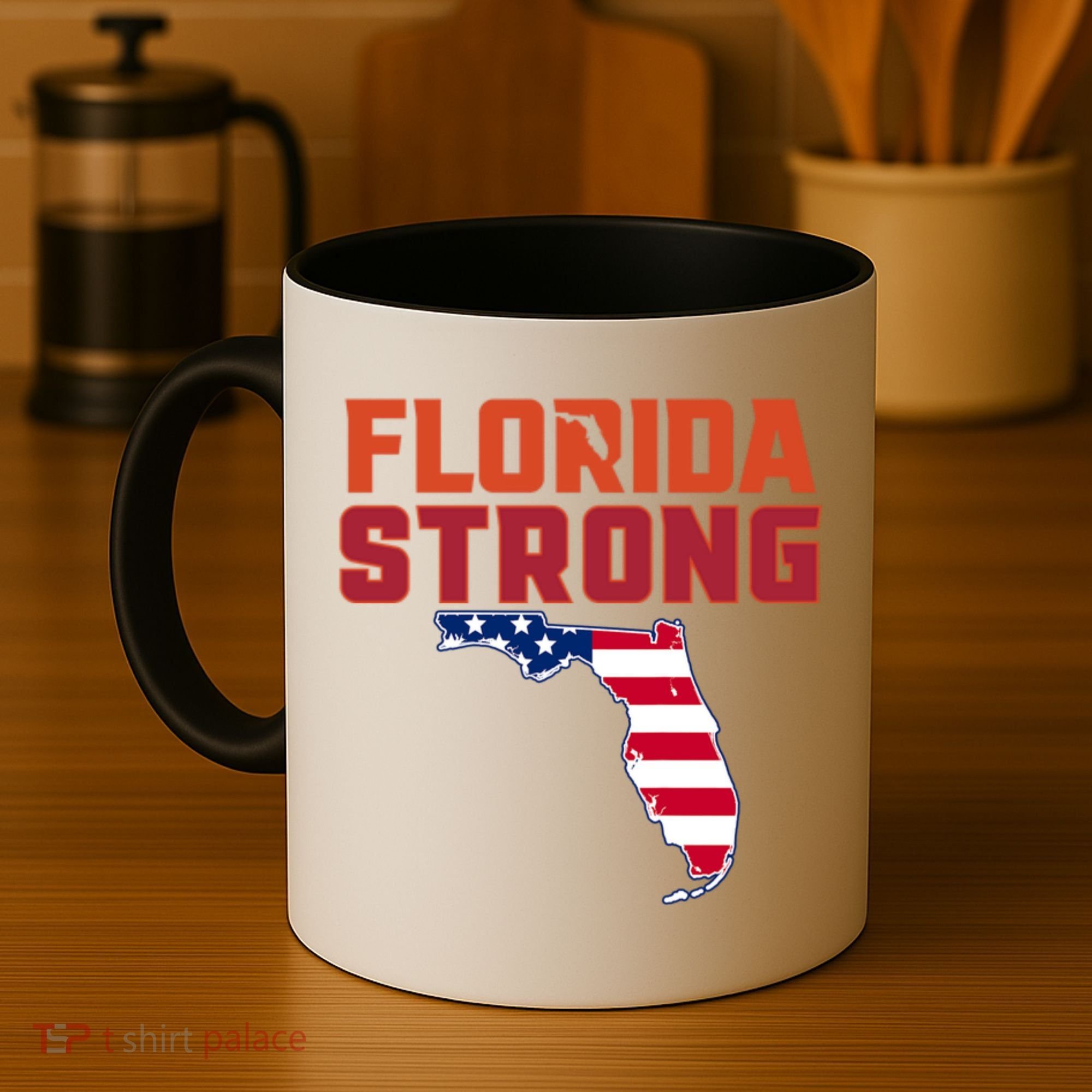 Florida Strong Hurricane Ian Support Florida American Flag Coffee Mug