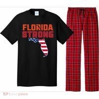 Florida Strong Hurricane Ian Support Florida American Flag Pajama Set thumb 0
