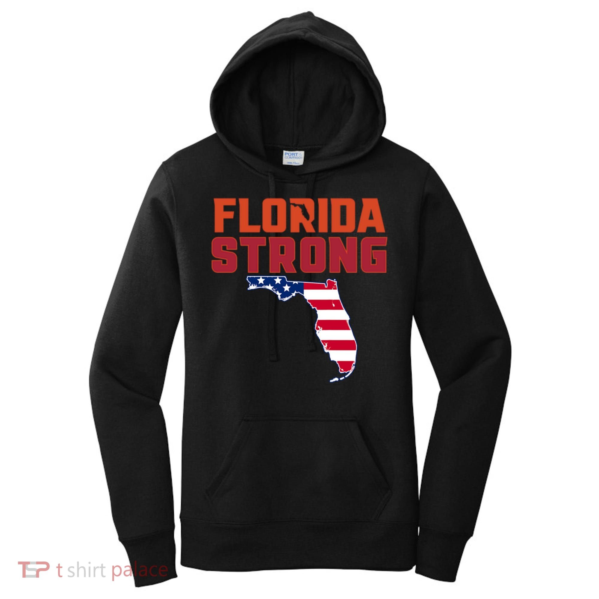 Florida Strong Hurricane Ian Support Florida American Flag Women's Hoodie
