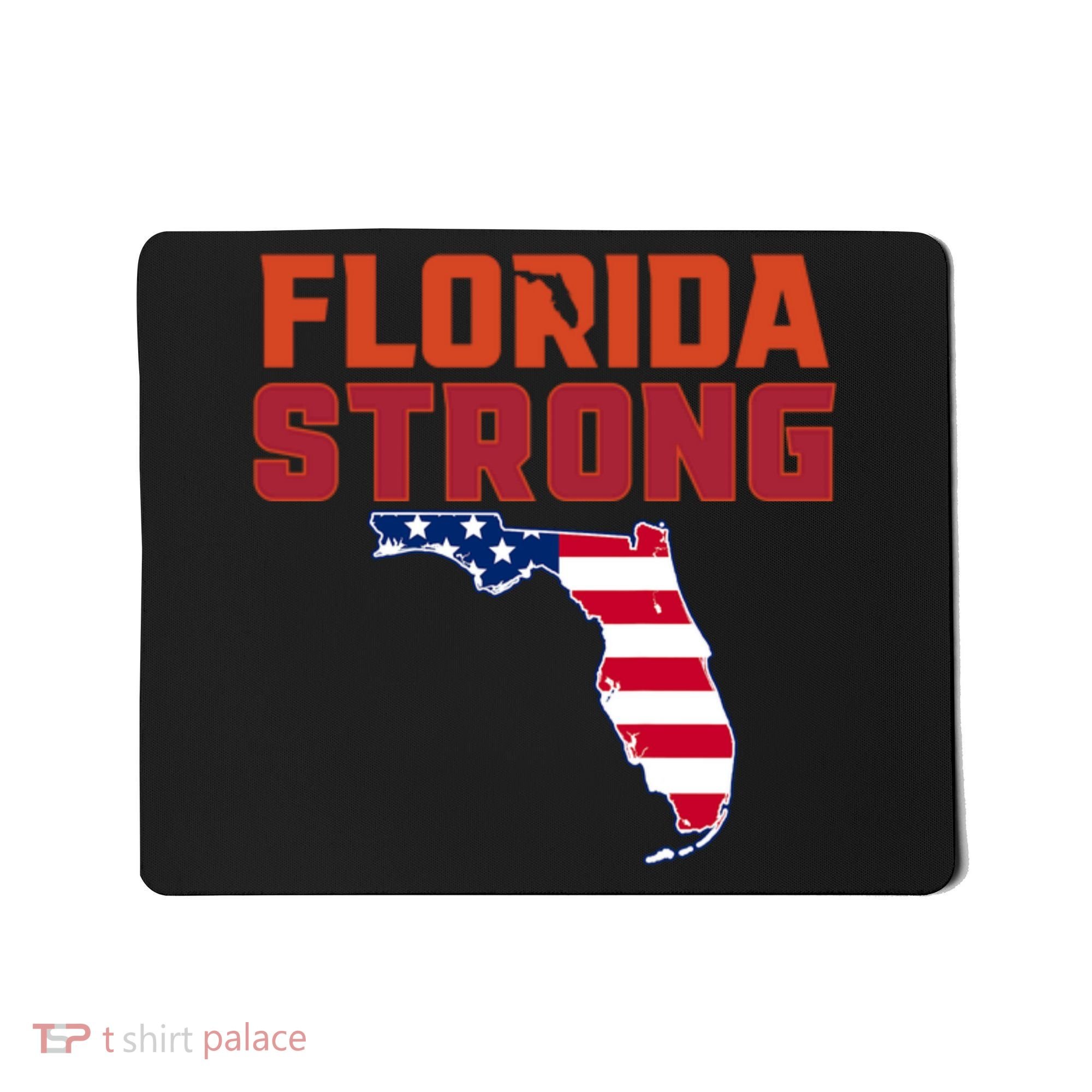 Florida Strong Hurricane Ian Support Florida American Flag Mousepad