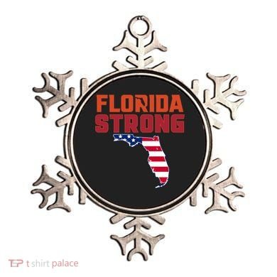 Florida Strong Hurricane Ian Support Florida American Flag Ornament