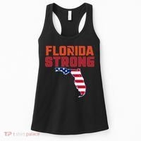 Florida Strong Hurricane Ian Support Florida American Flag Women's Tank Top thumb 0