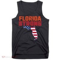 Florida Strong Hurricane Ian Support Florida American Flag Tank Top thumb 0