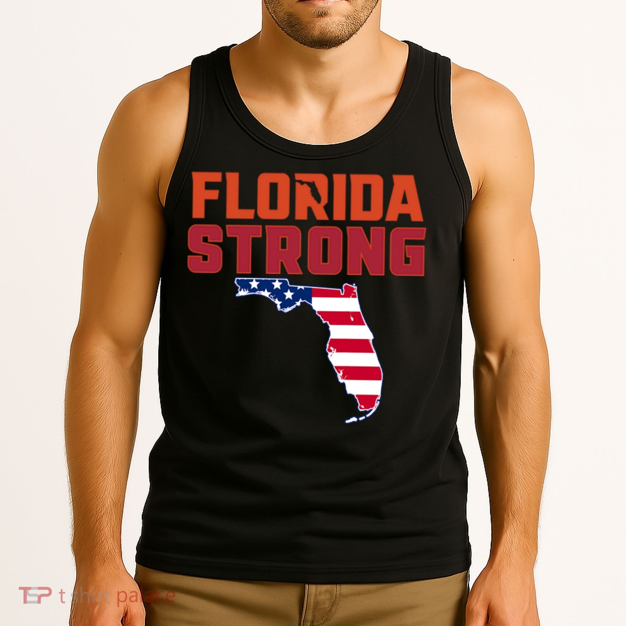 Florida Strong Hurricane Ian Support Florida American Flag Tank Top