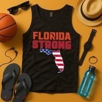 Florida Strong Hurricane Ian Support Florida American Flag Tank Top thumb 4
