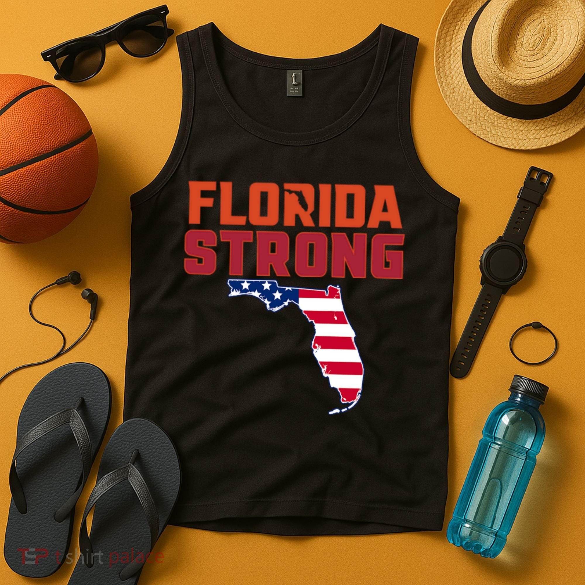 Florida Strong Hurricane Ian Support Florida American Flag Tank Top