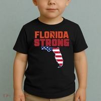 Florida Strong Hurricane Ian Support Florida American Flag Toddler T-Shirt thumb 2