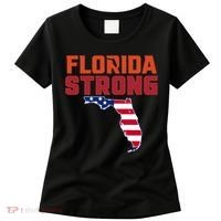 Florida Strong Hurricane Ian Support Florida American Flag Women's T-Shirt thumb 0