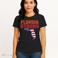 Florida Strong Hurricane Ian Support Florida American Flag Women's T-Shirt thumb 4