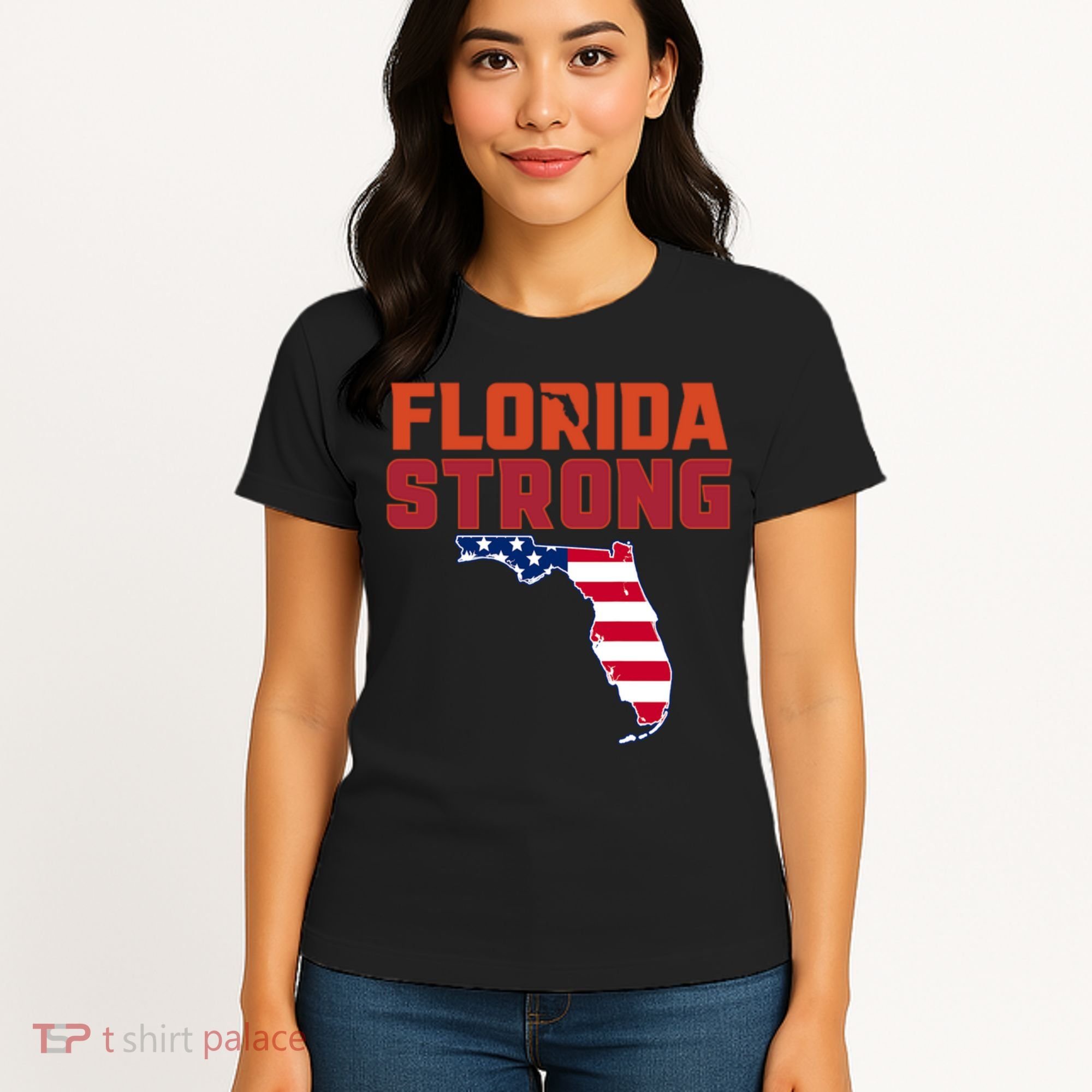 Florida Strong Hurricane Ian Support Florida American Flag Women's T-Shirt