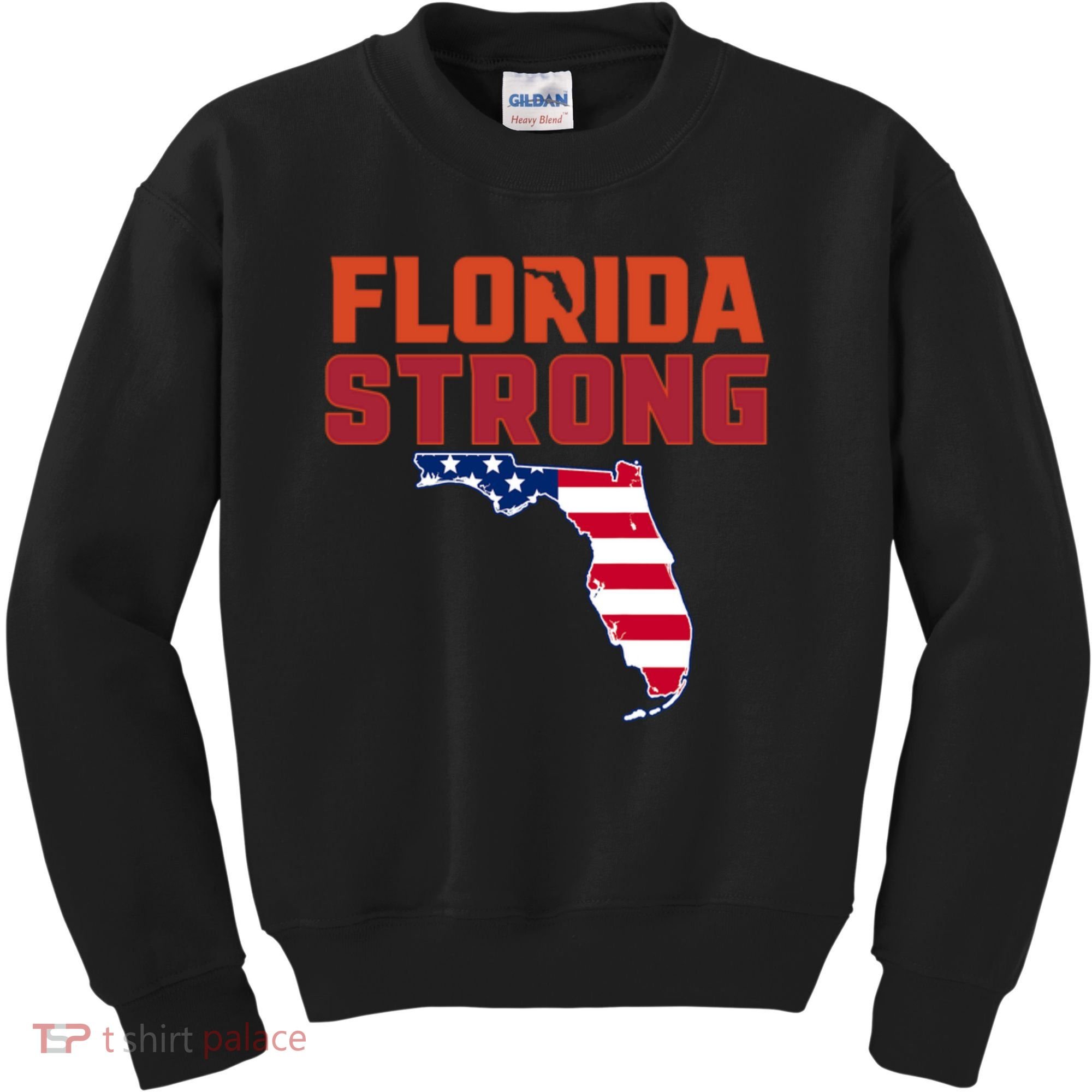 Florida Strong Hurricane Ian Support Florida American Flag Kids Sweatshirt