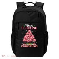 Flamingo Santa Hat Reindeer Xmas Merry Flocking Christmas Gift Backpack thumb 0