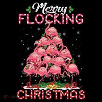 Flamingo Santa Hat Reindeer Xmas Merry Flocking Christmas Gift Coffee Mug thumb 5