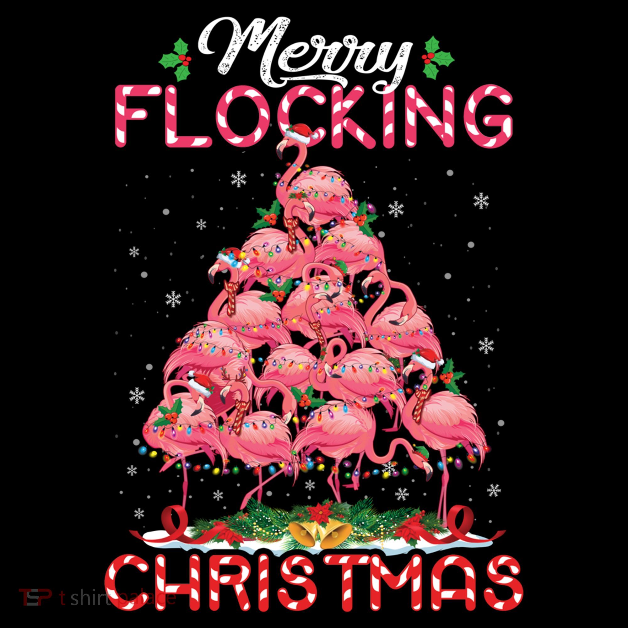Flamingo Santa Hat Reindeer Xmas Merry Flocking Christmas Gift Coffee Mug