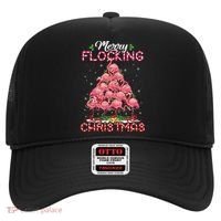 Flamingo Santa Hat Reindeer Xmas Merry Flocking Christmas Gift Hat thumb 0
