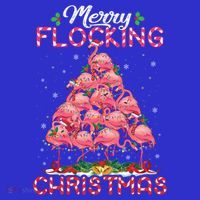 Flamingo Santa Hat Reindeer Xmas Merry Flocking Christmas Gift Apron thumb 3