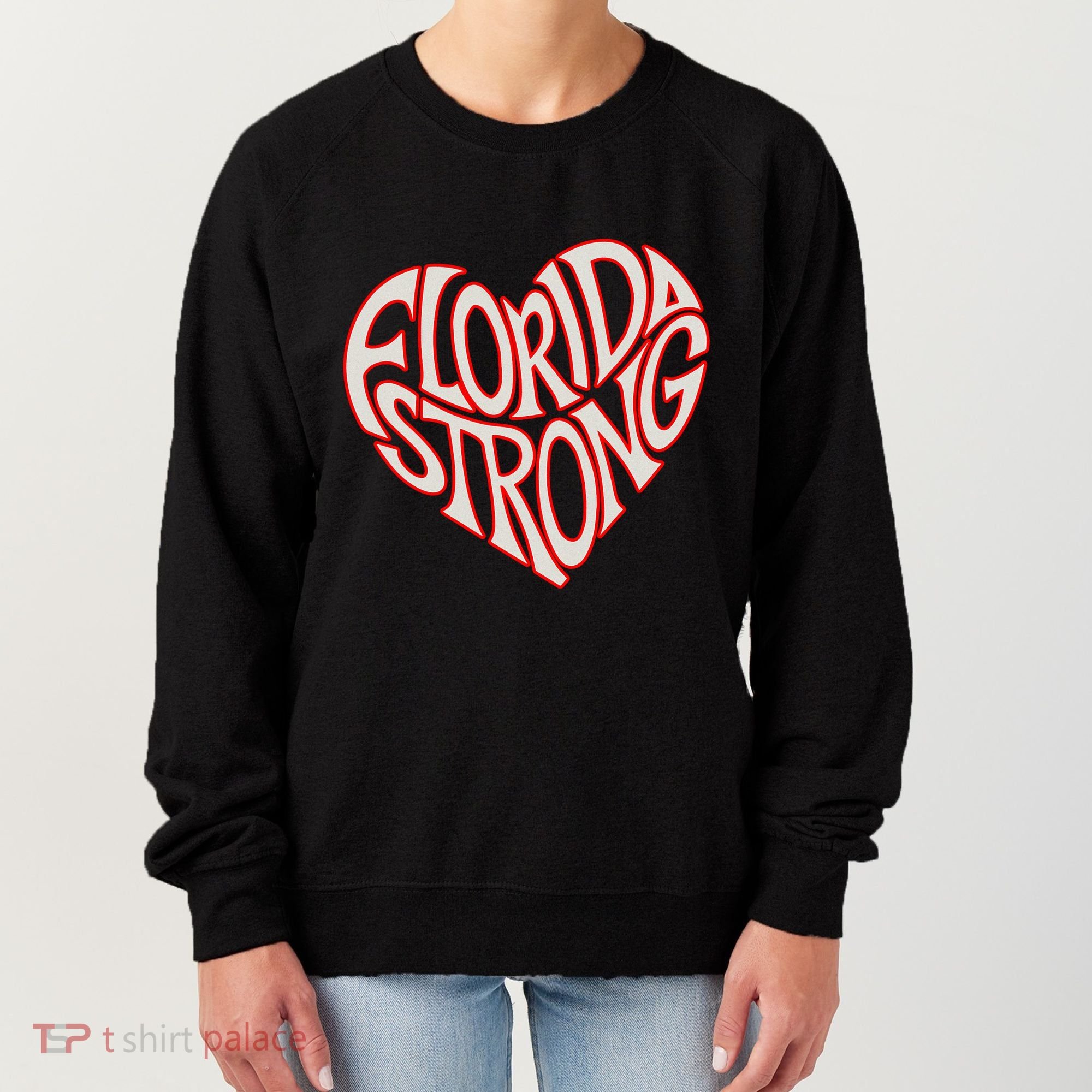Florida Strong Heart State Pride Typography Women's Sweatshirt