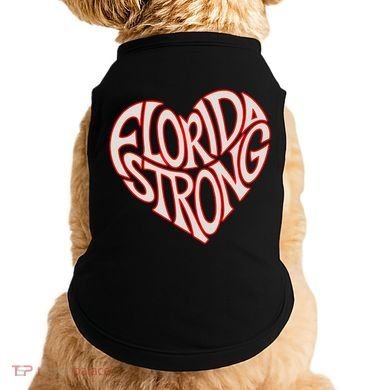 Florida Strong Heart State Pride Typography Doggie Tank