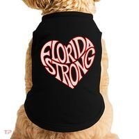 Florida Strong Heart State Pride Typography Doggie Tank thumb 0