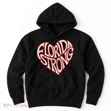 Florida Strong Heart State Pride Typography Hoodie