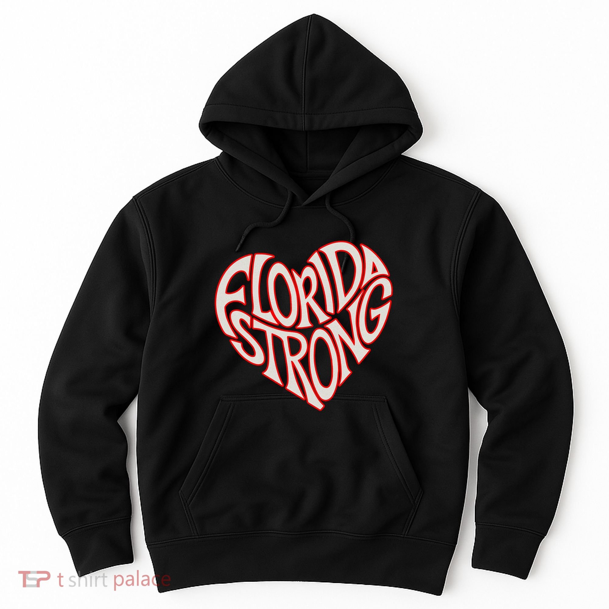 Florida Strong Heart State Pride Typography Hoodie