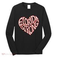 Florida Strong Heart State Pride Typography Long Sleeve Shirt thumb 0