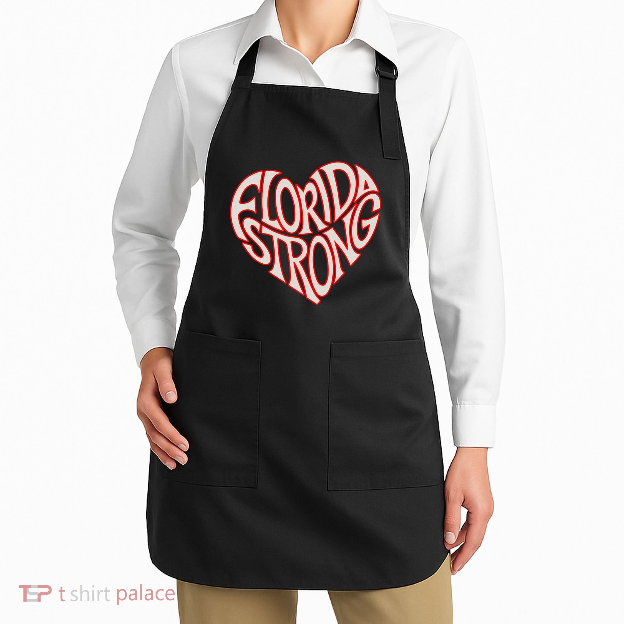 Florida Strong Heart State Pride Typography Apron