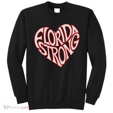 Florida Strong Heart State Pride Typography Sweatshirt