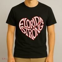 Florida Strong Heart State Pride Typography T-Shirt thumb 3