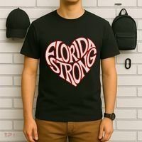 Florida Strong Heart State Pride Typography T-Shirt thumb 6